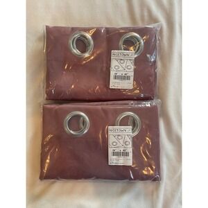 NICETOWN Bedroom Curtain Panels Grommet Top Mauve Pink‎ 29x40 Set of 2 New